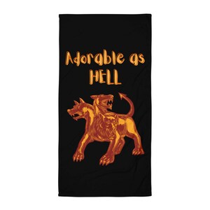 Cerberus Beach Towel - Hound of Hades - guard dog - multi headed guard dog - Greek mythology