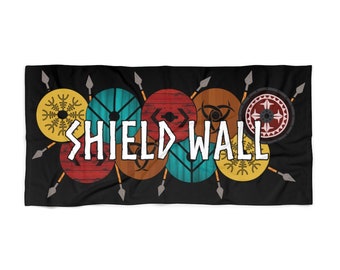 Shield Wall - Uhtred son of Uhtred - Beach Towel - Viking merch - Rangar Lodbrok