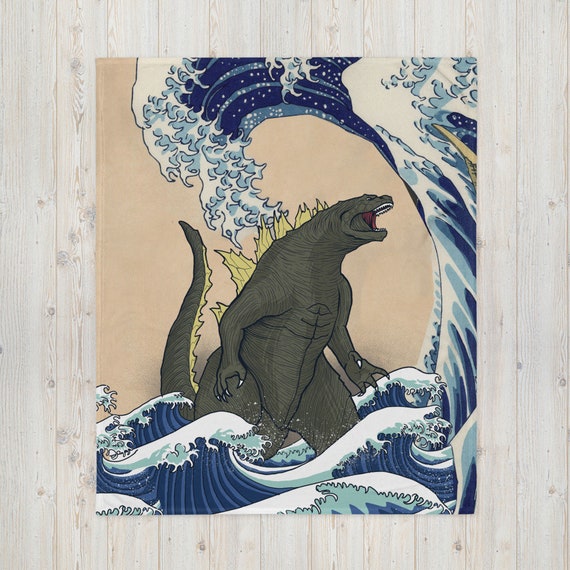 Godzilla 50x60 Throw Blanket Kaiju japanese Art Mythology Greek