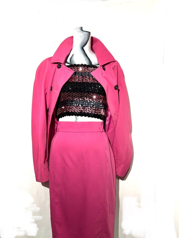 1990s pink wool Laurel pencil skirt. So Jackie O - image 4