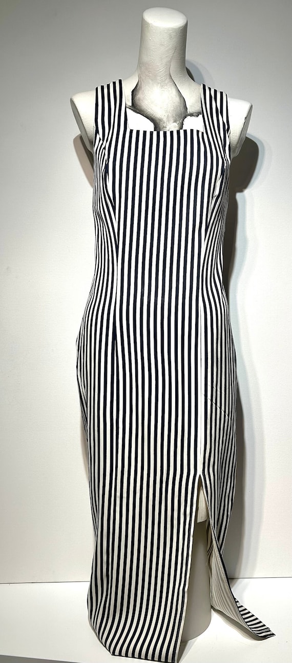 Knapp Studio California black and white pin stripe