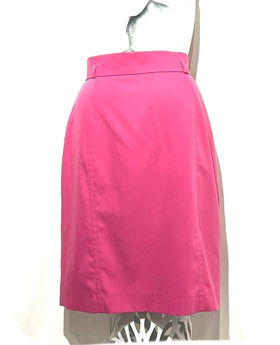 1990s pink wool Laurel pencil skirt. So Jackie O - image 1