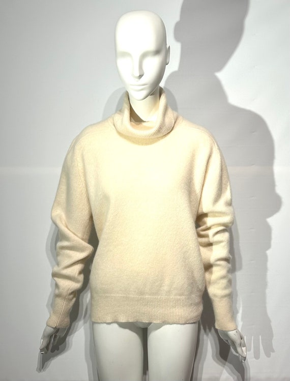 Angora sweater, cream angora sweater, cream lambsw