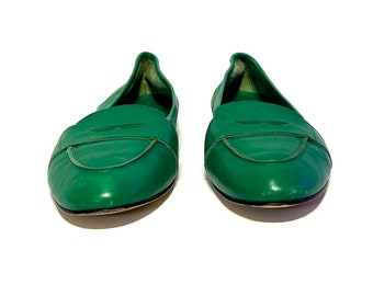 Nickels Grass green vintage leather penny style loafers. Super cute! Awesome color!  Size: 12.5 woman’s size