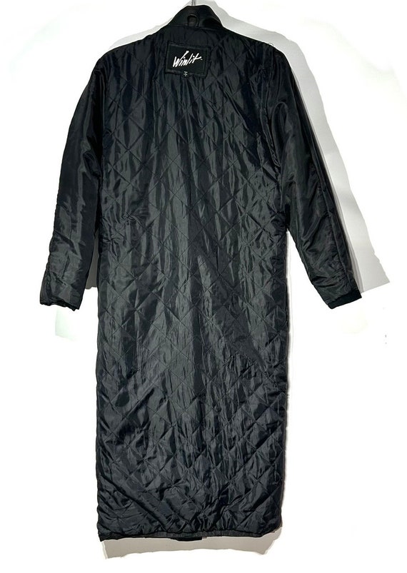 Vintage 1980s Winlet black leather trench coat, 1… - image 10