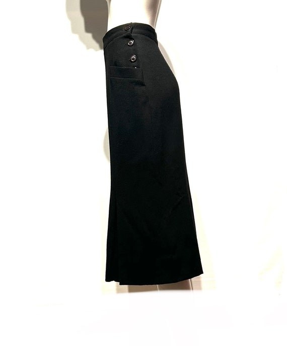 Chaus 100% wool lined black Knee Length Skirt. Si… - image 3