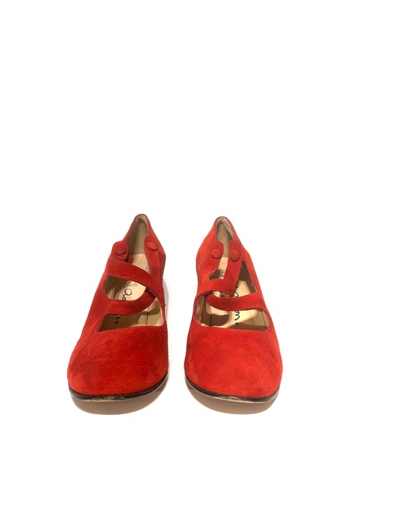 David Aaron red suede Mary Jane pumps, Red suede … - image 2