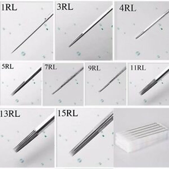 Carbon Needles Stainless Steel Tattoo Needles (3RL,3RS,5F,7M1,9RL) - Pack  of 50 : Amazon.in: Beauty