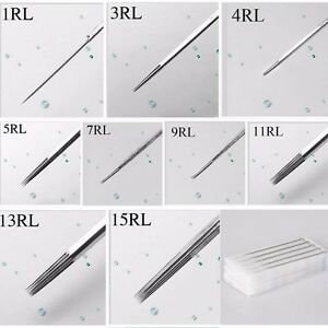 Round Liners Sterile Tattoo Needles Pack of 50 Pcs 