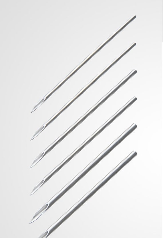 Disposable Sterile Stainless Steel Piercing Needles 14G 16G 18G, 5