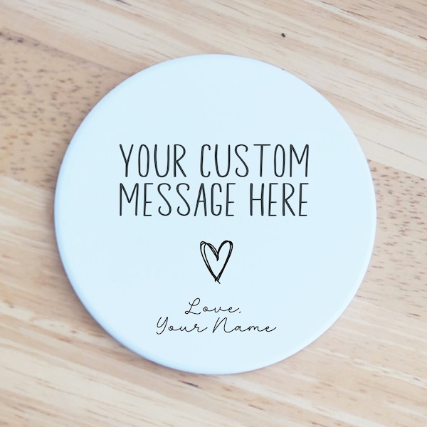 Ceramic Keepsake | Coaster or Ornament | High Quality | Thoughtful Mother's Day - Birthday - Christmas Gift | Meaningful Custom Personalized