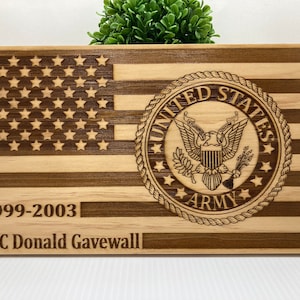 Army and USA Flag, Military Proud, Bot Camp Graduation Gift, Army Retirement Gift,