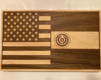 Wooden Paraguay Flag | American Paraguay Flag Wall Art | Rustic Dual Nation Wood Sign | Friendship Gift | Expat Home Decor | Citizenship