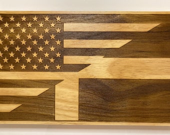 Wooden USA Swedish Flag | American Sweden Flag Wall Art | Rustic Dual Nation Wood Sign | Friendship Gift | Expat Home Decor | Citizenship