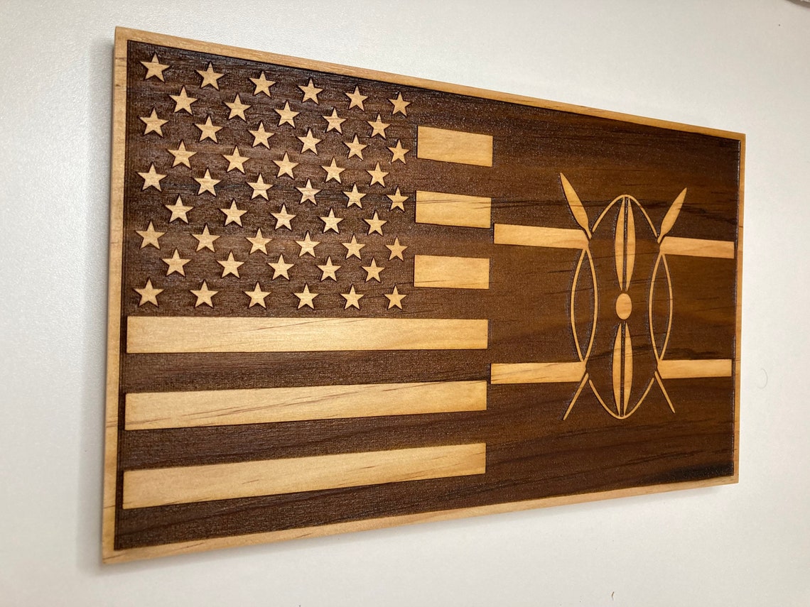 American and Kenyan Flag Laser Engraved Gift Kenya Etsy