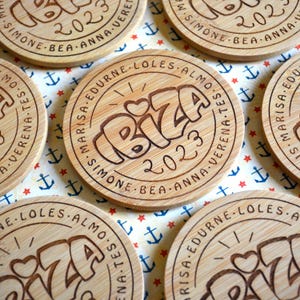 Posavasosososososososososososososososvbraunes madenfotografien der kleidung. Recuerdo boda. Regalo de evento y empresa.