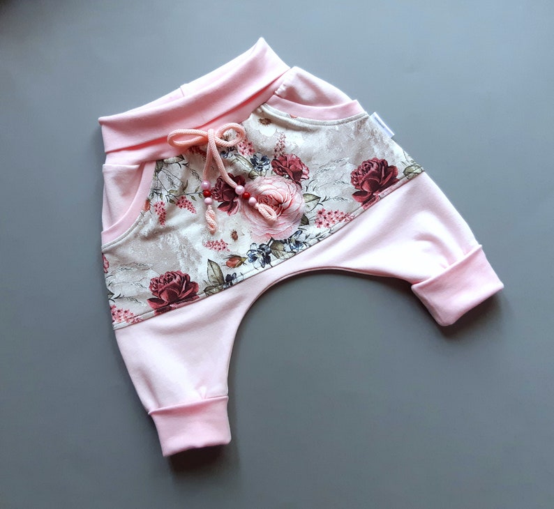 Baby pumphose Joggers pants Fall baby clothing Baby Pants Harem pants Baby leggings Flower pants