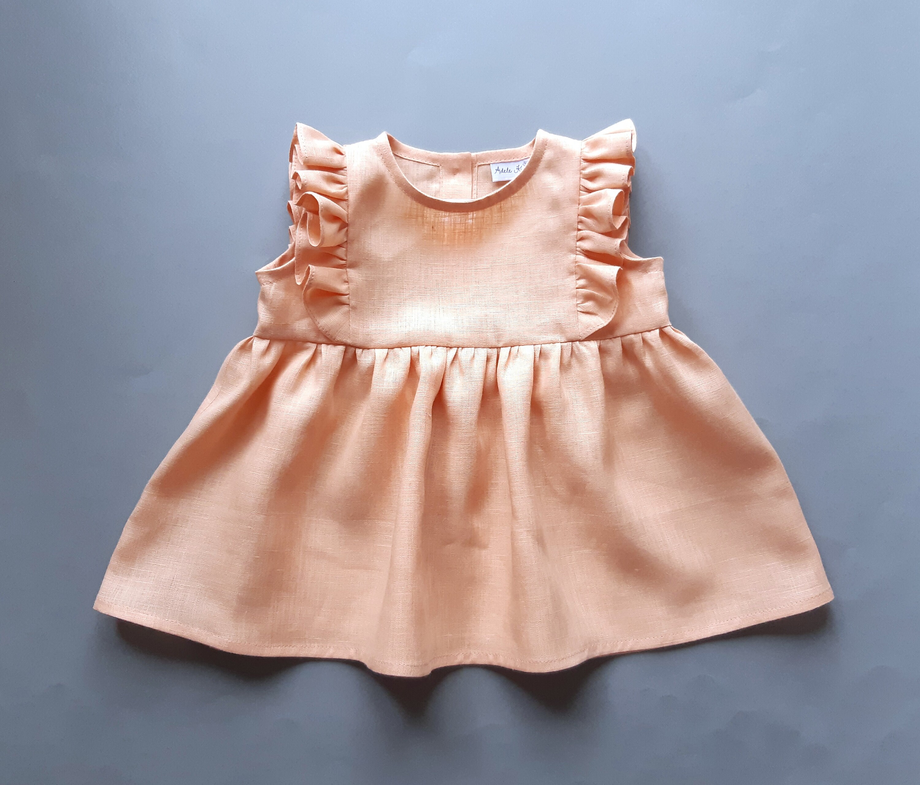 Baby girl linen dress Toddler girl summer dress Baby linen Etsy