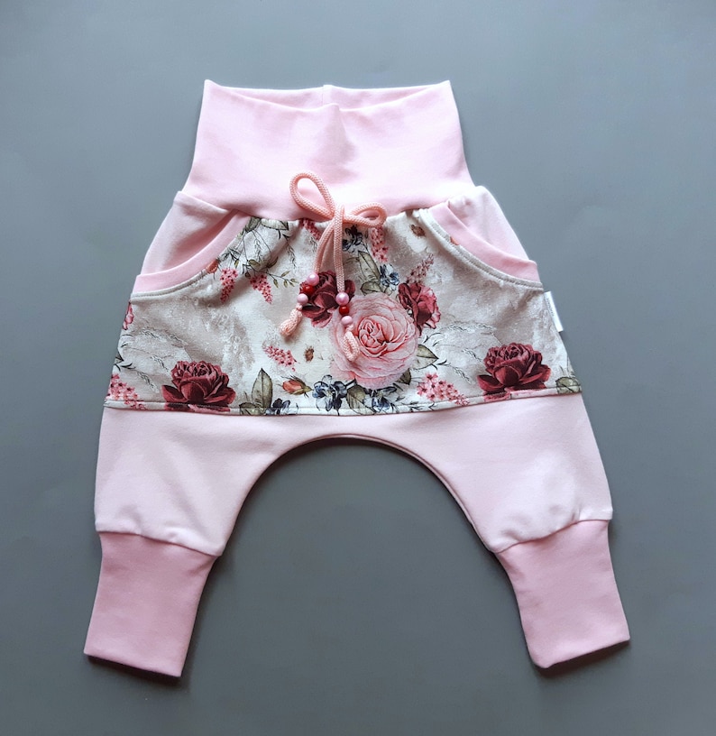 Baby pumphose Joggers pants Fall baby clothing Baby Pants Harem pants Baby leggings Flower pants