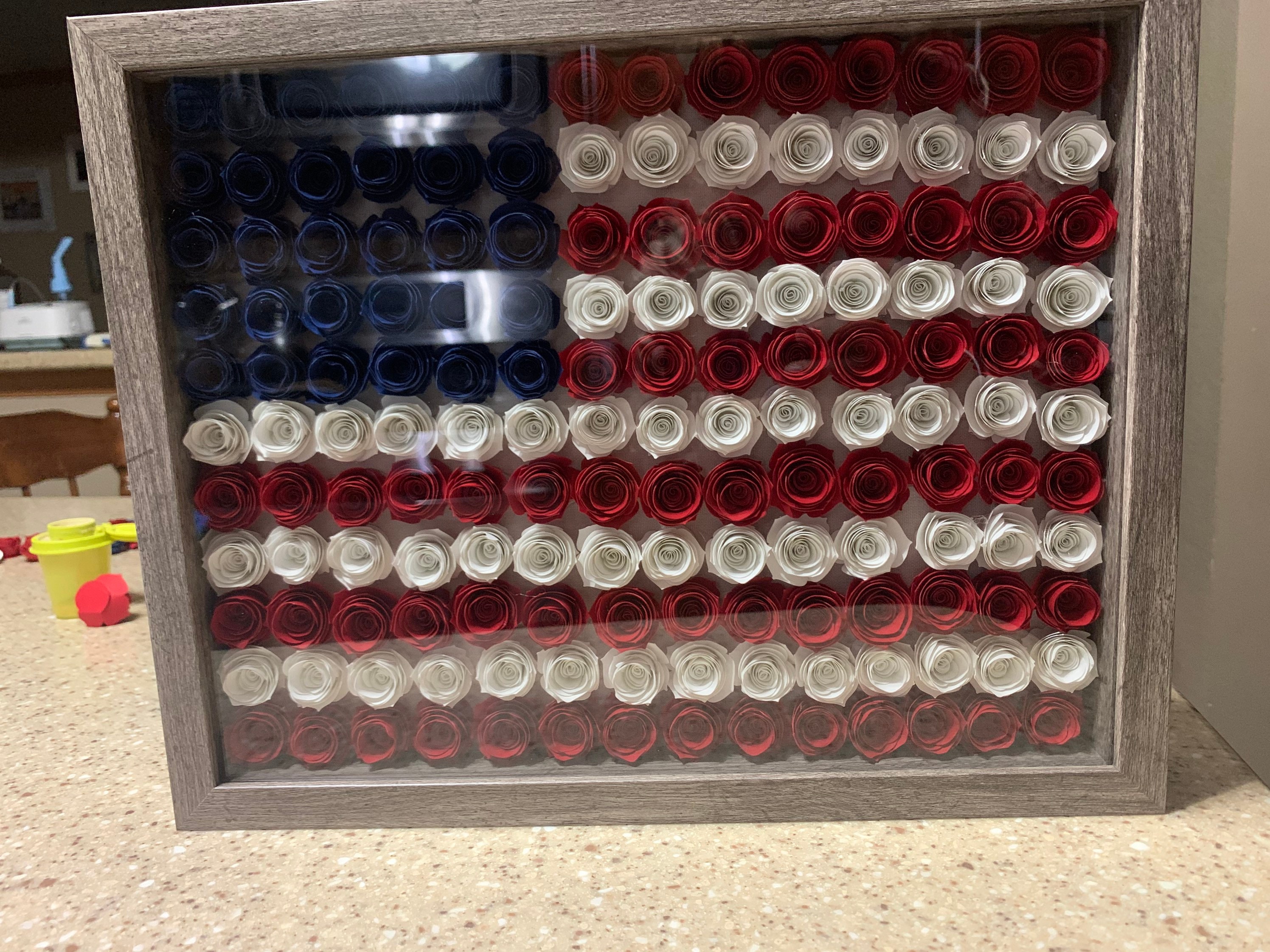 American Flag Shadow Box Etsy