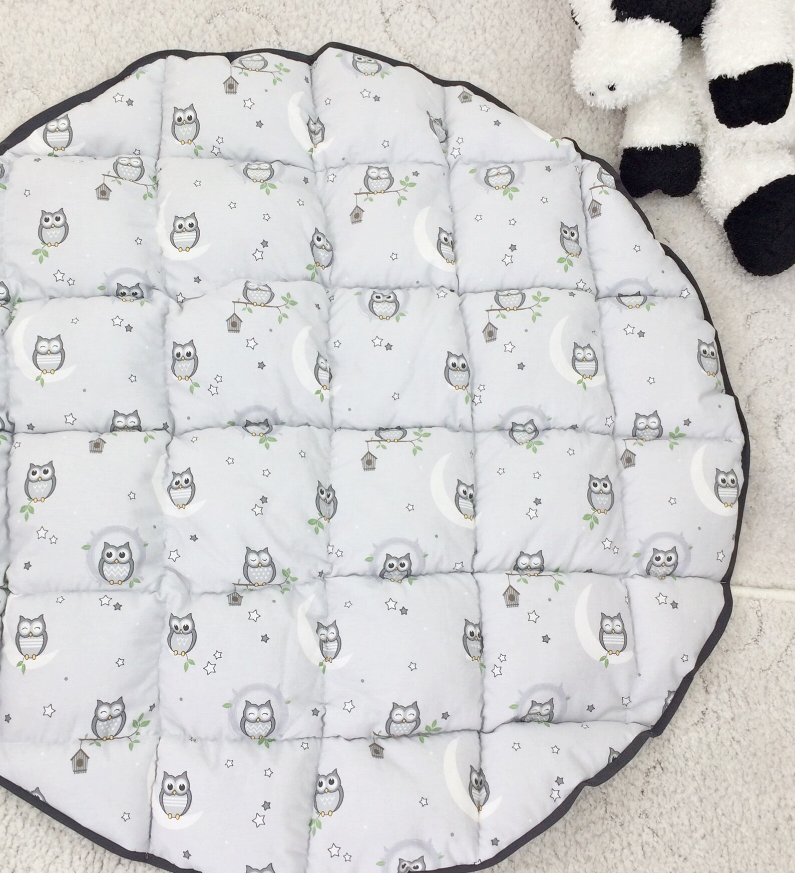 Baby Puffy Owl Play Mat Kids Activity Mat Children's Etsy
