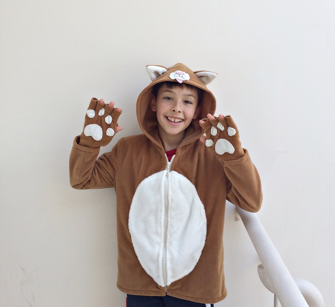 Halloween Cat Costume Cat Hoodie for Kids Orange Kitten Etsy