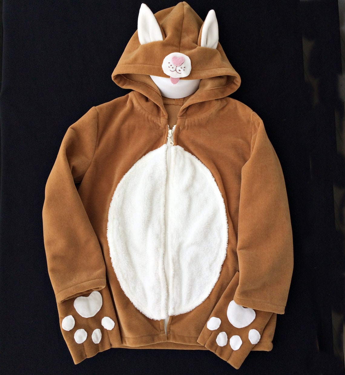 Cat Ears Hoodie For Kids Cat Tail Hooded Jacket Orange Etsy