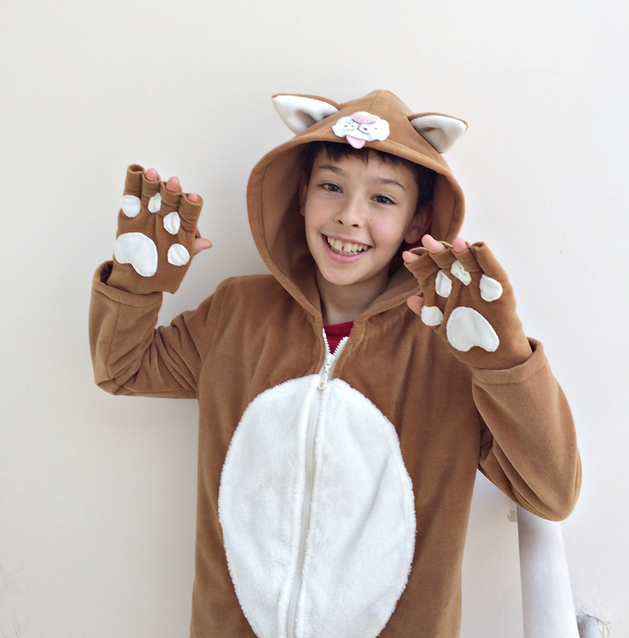 Cat Ears Hoodie For Kids Cat Tail Hooded Jacket Orange Etsy