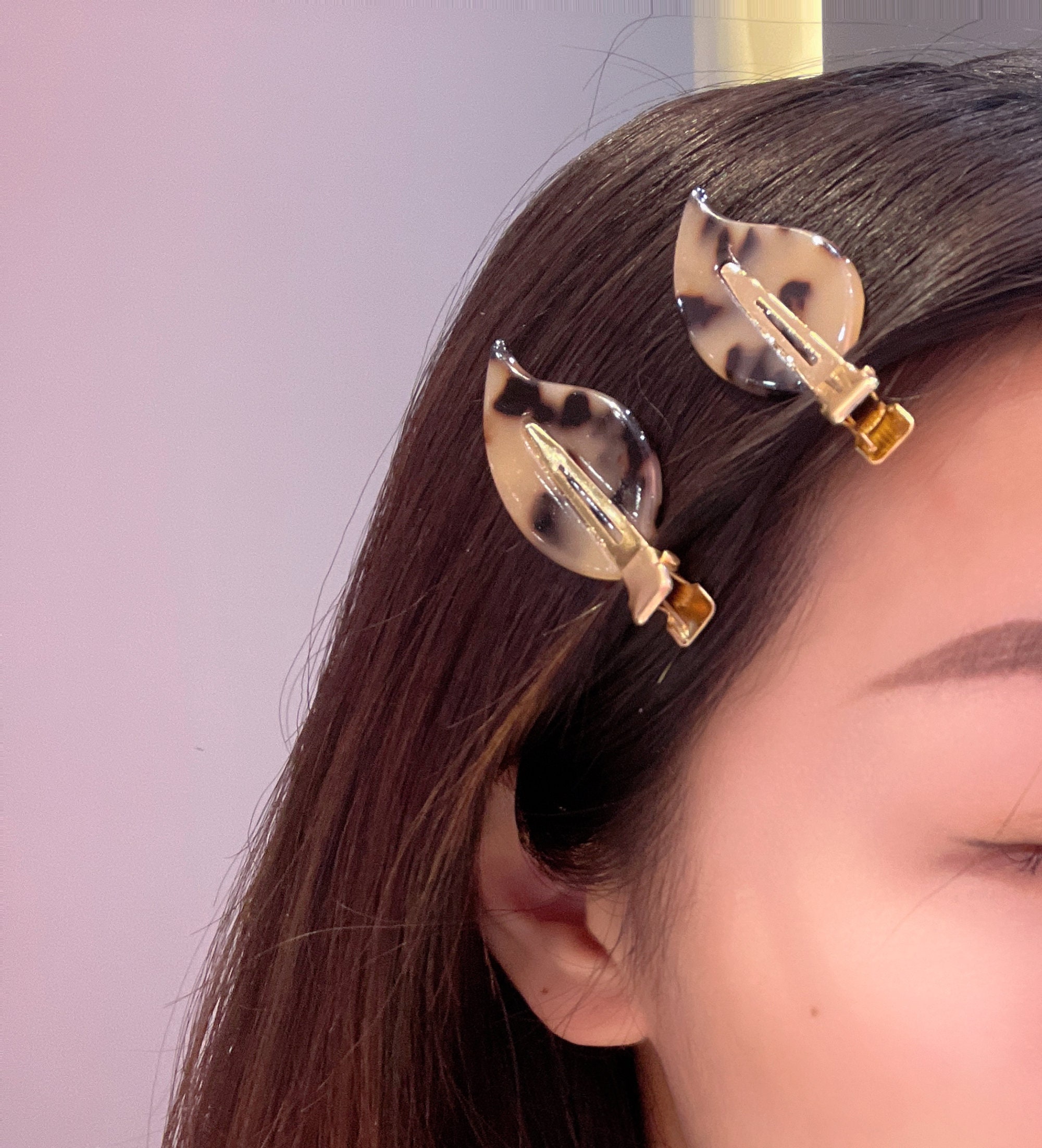 2PCS/SETVintage No Crease No Bend Hair Clip In Tortoise Etsy
