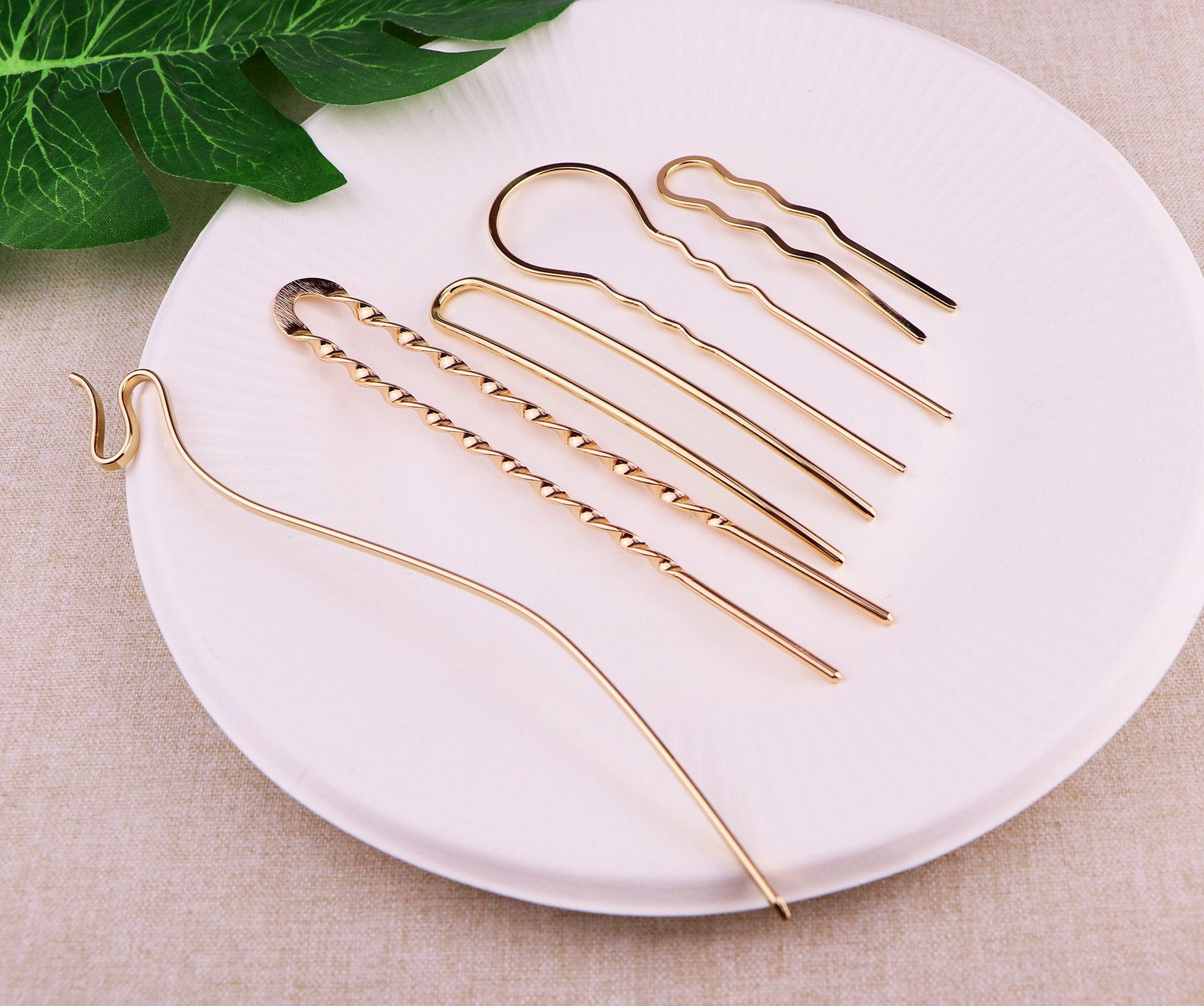 Brass Hair Pin Collection French Hair Pin Brass Hair Fork Etsy