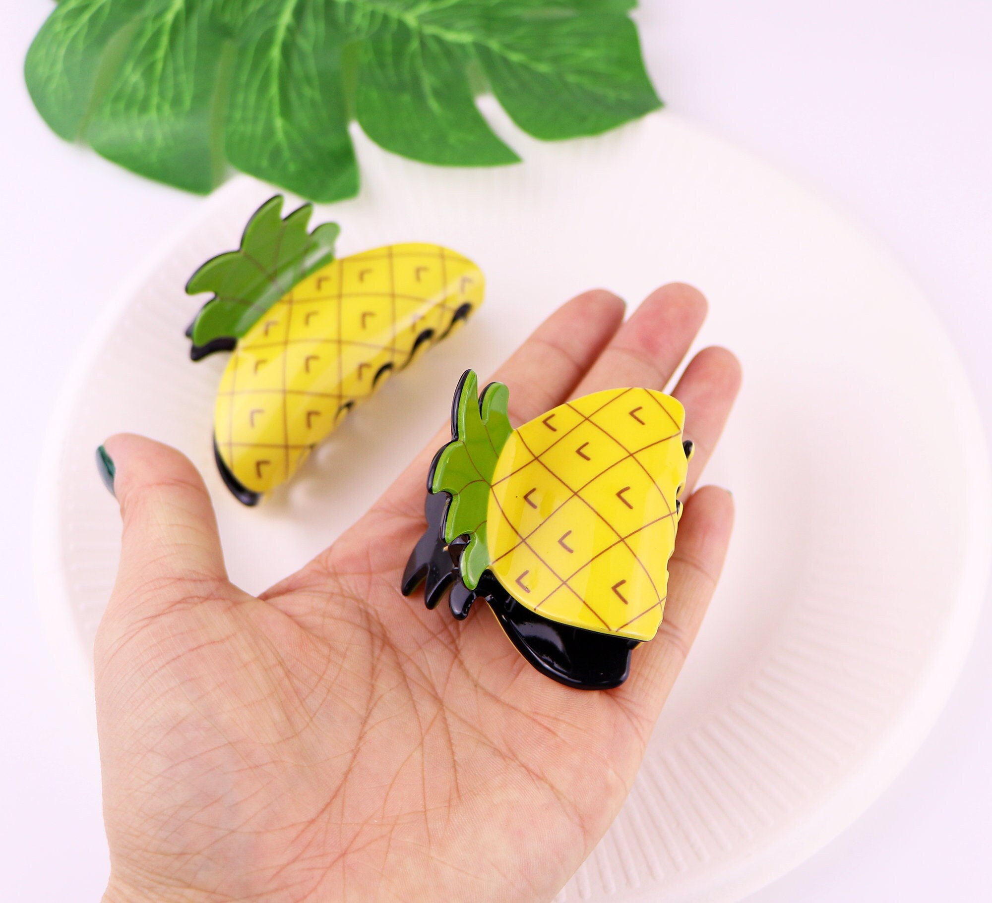 Large/Small Pineapple Hair Claw Clip Pineapple Hair Etsy