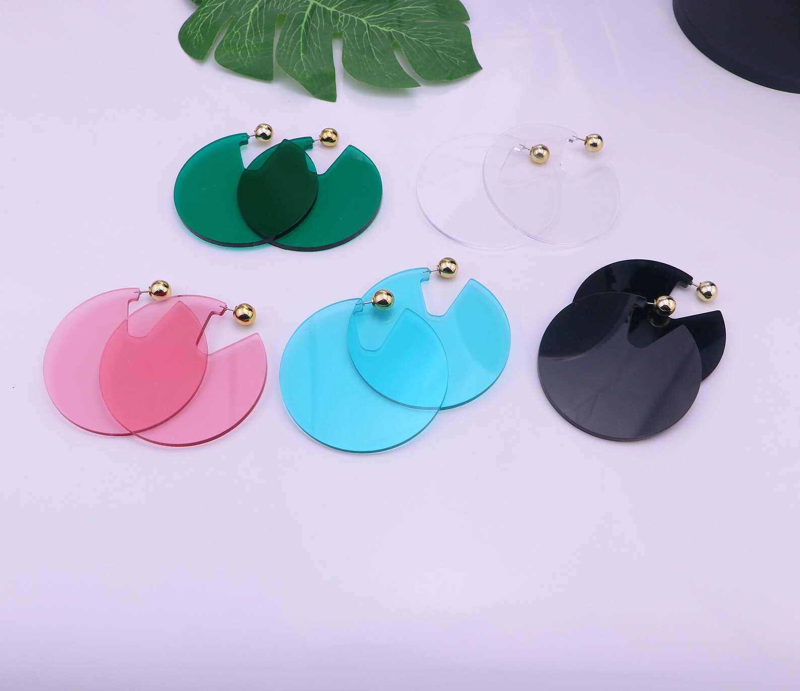 Chunky resin hoop earrings Clearance