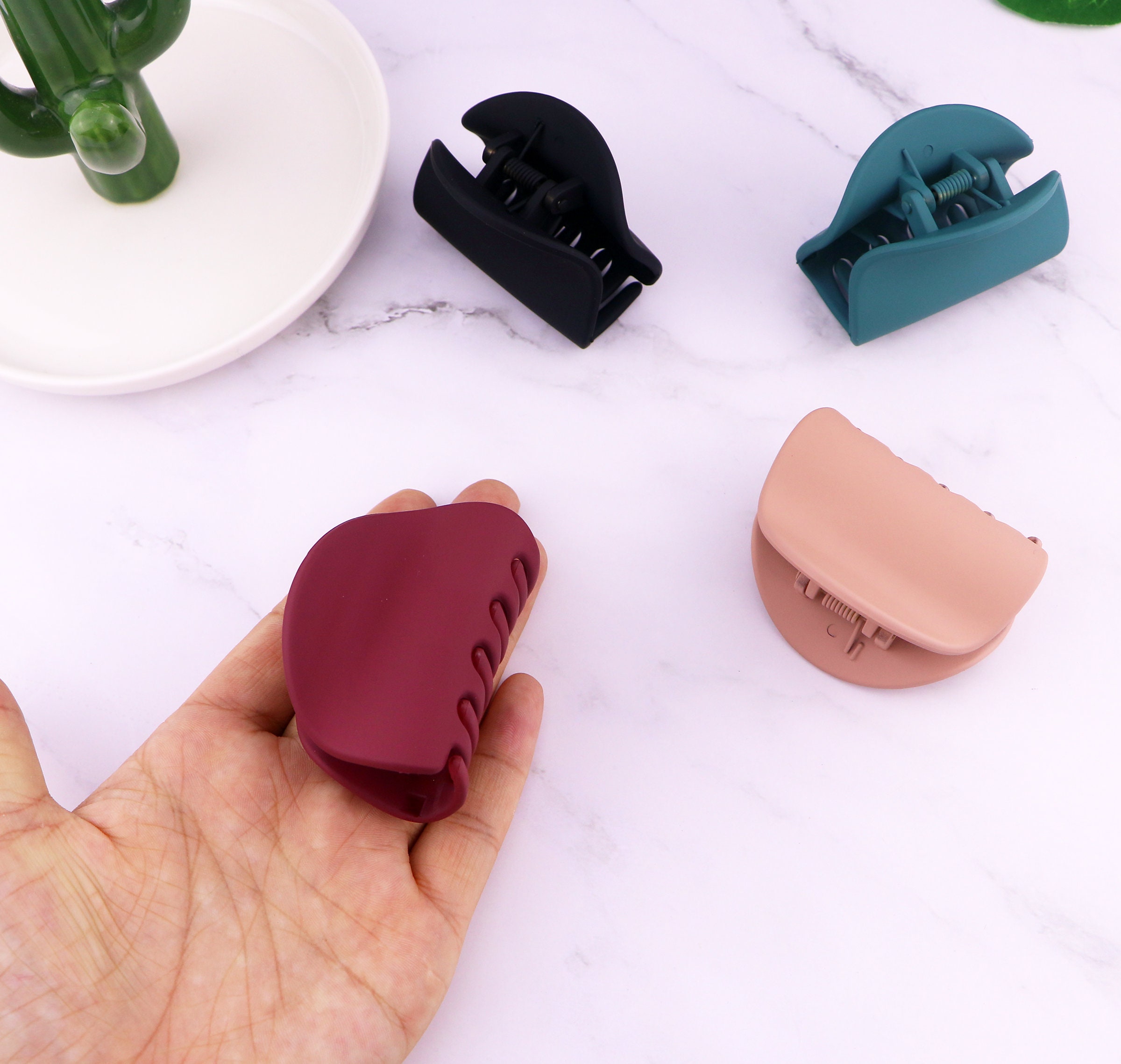 Small/Mid Large Matte Hair Claw ClipHair Claw Clips For Thin Etsy