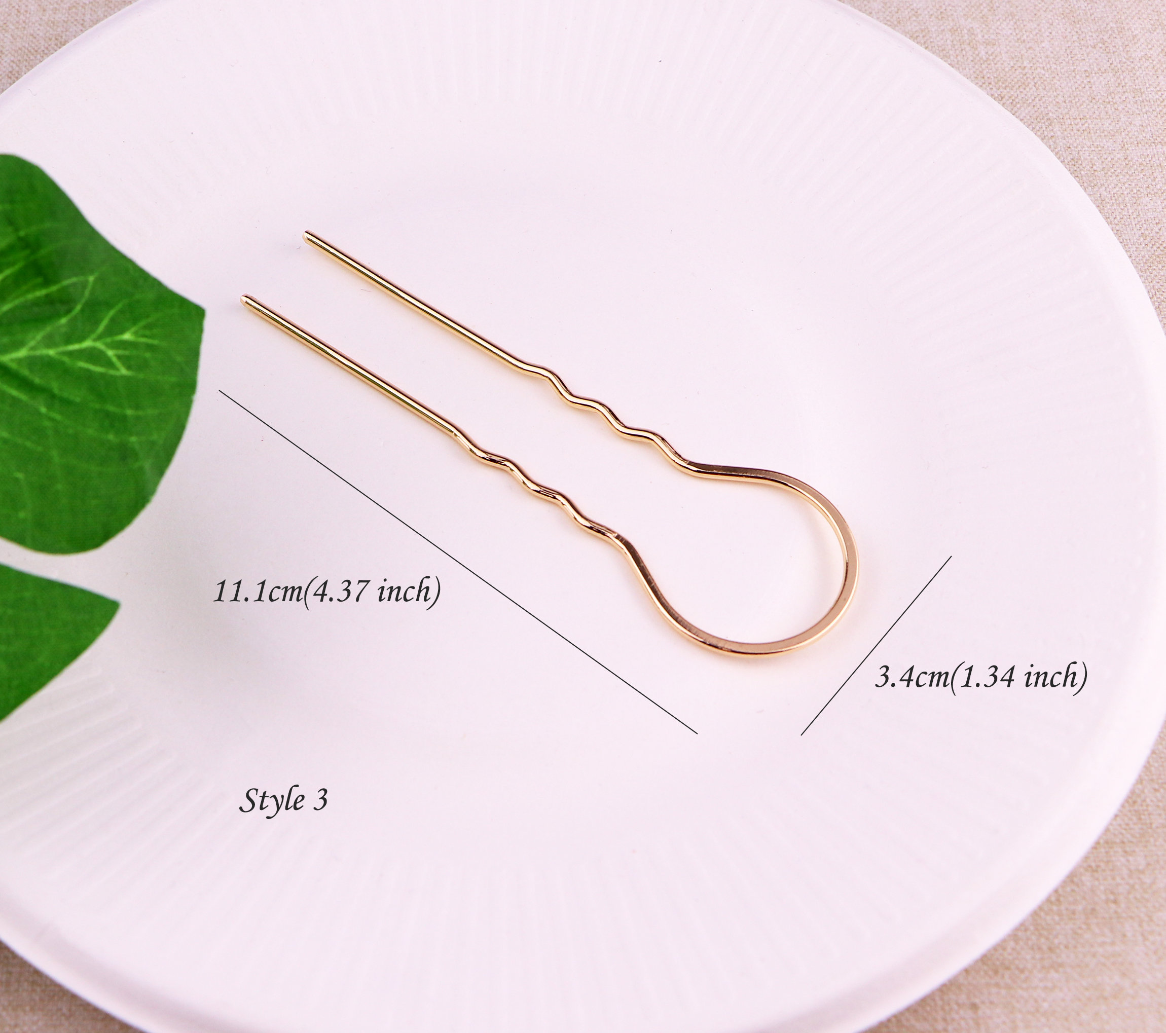 Brass Hair Pin Collection French Hair pin Brass Hair Fork Etsy