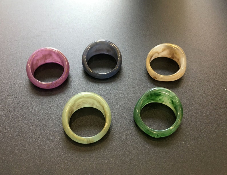Colorful Resin Dome Ring Chunky Rings Thick Ring Resin Ring Etsy