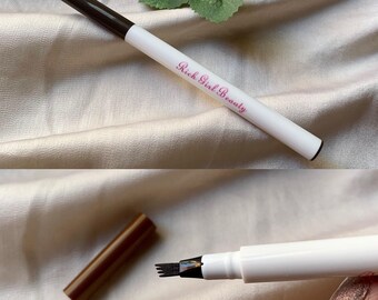 Fork tip Eyebrow Pencil Pen // Waterproof // Dark Brown // long lasting // Perfect Brows // Easy to use // microblading look // Gift Idea