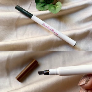 Fork tip Eyebrow Pencil Pen // Waterproof // Grey Black // long lasting // Perfect Brows // Easy to use // microblading look // Gift Idea