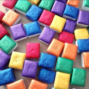 DISCONTINUED Handmade Watercolor Sets - Split Primaries ‐ Rainbow Mica ‐ Colorshift Interference - Basic Colors