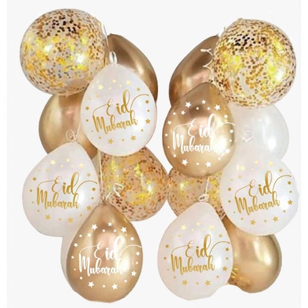 Eid Balloon Mix Marble Gold theme(10pcs)