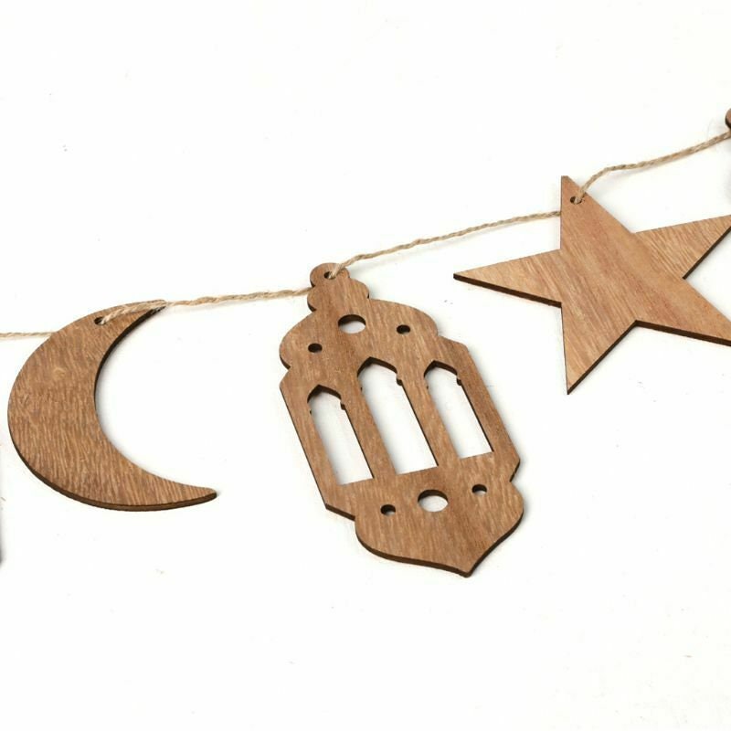 Eid Mubarak Ramadan Wooden Hanging Lantern Moon Star Home - Etsy UK