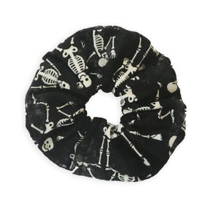 Skeleton Scrunchie -  Glow in the Dark | Hair Accessory | Scrunchie | Gift for Her | Autumn | Halloween | Skeleton