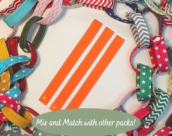 great for kids Plain Orange Fabric Chain Pack of 3 decorate your house Learning tool