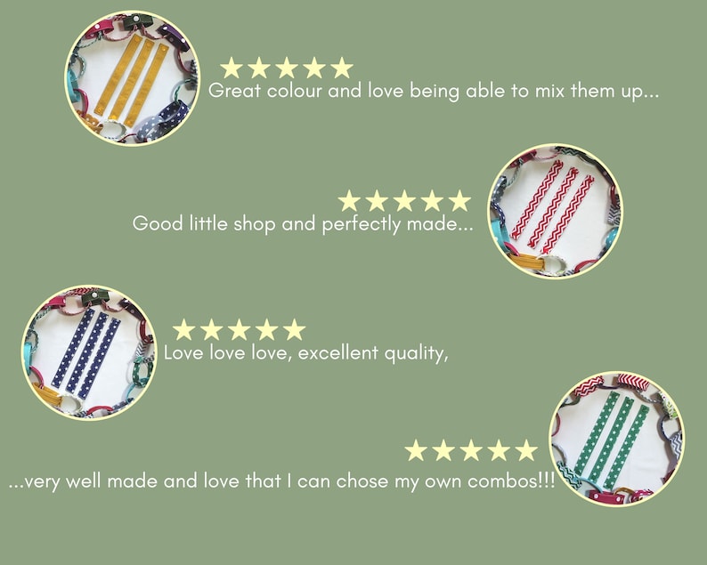 decorate your house Red Mini Polka Dot Fabric Chain Pack of 3 great for kids Learning tool