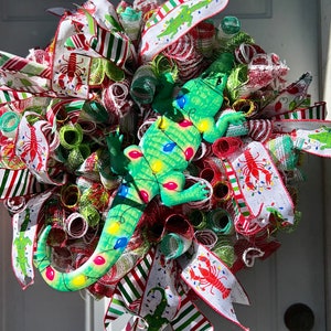 Deko Netz Weihnachten Alligator Kranz