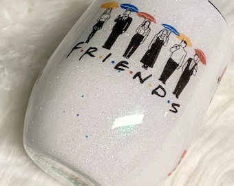 Friends Inspired Glitter Tumbler