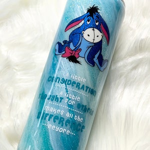 Eeyore Inspired Glitter Tumbler