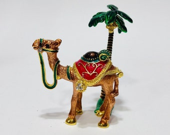 Small Egyptian camel trinket box jewelry camel box with Swarovski crystal big size Egyptian souvenirs