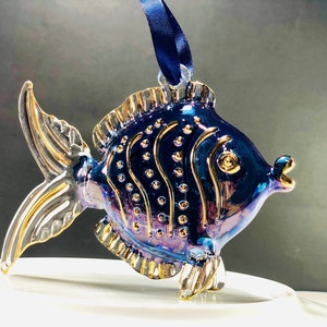 Egyptian hand blown glass fish Christmas ornaments decorative by 14k gold mouth blown glass ornaments Egyptian ornaments