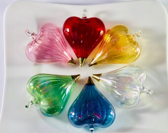Egyptian hand blown glass ornaments decorative by 14 kart gold glass heart ornaments mouth blown glass ornaments Egyptian decor