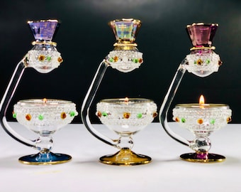 Egyptian hand blown glass oil burner decorative by 14k gold Pyrex aroma fragrances oil burner Egyptian glass